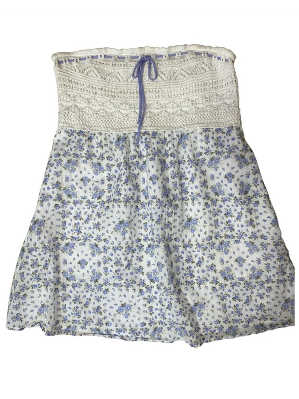 Hollister • 100% Cotton • Strapless • Crochet • Floral Dress • XL
